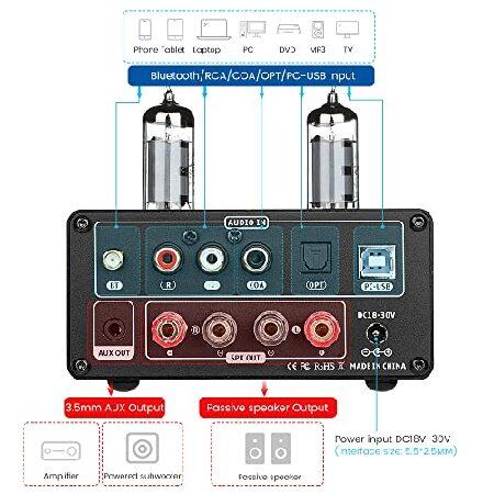 AIYIMA T9 Bluetooth 5.0 100W*2チューブアンプ 2.0チャンネル