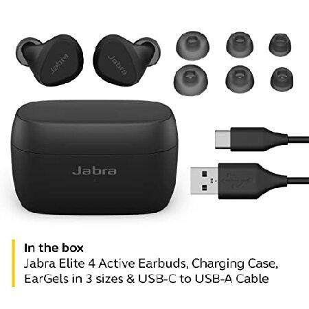 Jabra Elite 4 Active in-Ear Bluetooth Earbuds - True Wireless Earbuds with Secure Active Fit, 4 Built-in Microphones, Active Noise Cancellation and Ad｜wolrd｜06