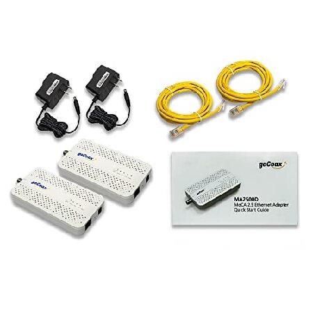 goCoax MoCA 2.5 アダプター 2.5GbE イーサネットポート付き 2.5. 1x 