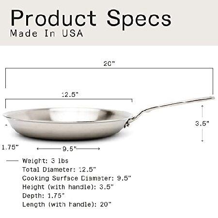 Made In Cookware - 12インチステンレススチールフライパン Made In Cookware - 12インチステンレススチールフライパン