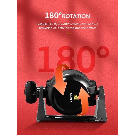 Waffle Maker, Belgian Maker Iron 180° Flip Double Waffle, 8 Slices
