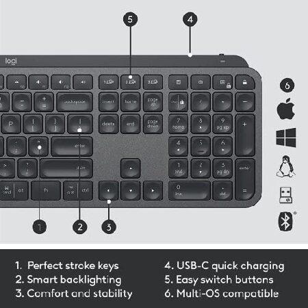 Logitech キーボード ロジクールMX Keysビジネス ワイヤレス キーボード