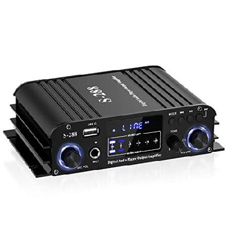 本物の通販 Facmogu S-288 4 CH Bluetooth 5.0 Home Audio Amplifier， RMS 40Wx4， Max 600W HiFi Stereo Power Amplifier USB， SD， FM Class D Speaker Amp for Home Theate