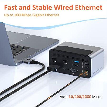 USB Cドッキングステーション デュアル4Kモニター MacBook Pro/Air C