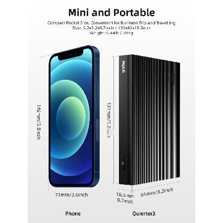 MeLE Quieter3Q Fanless Mini PC Windows 11 pro Celeron N5105 8GB