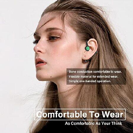 大幅割引セール ESSONIO Bone Conduction Headphones Bluetooth earpiece Open Ear Headphones with Microphone for Cell Phone Computer IPX5 Waterproof Workout Headphones H