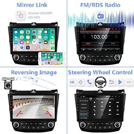 Android Car Stereo for Honda Accord 7 2003 2004 2005 2006 2007,podofo 10 Inch Touch Screen Car Stereo Radio in Dash Navigation GPS Units with Mirror L｜wolrd｜05