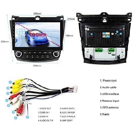 Android Car Stereo for Honda Accord 7 2003 2004 2005 2006 2007,podofo 10 Inch Touch Screen Car Stereo Radio in Dash Navigation GPS Units with Mirror L｜wolrd｜06