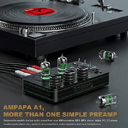 Ampapa A1真空管 フォノプリアンプ ヘッドフォンアンプ ホームステレオ Amazon.com: Ampapa A1 Vacuum Tube Phono Preamp, Headphone