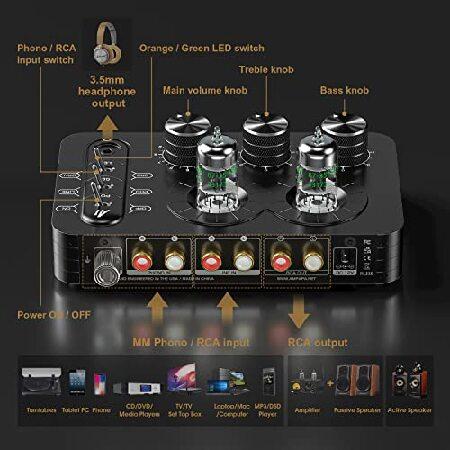 Ampapa A1真空管 フォノプリアンプ ヘッドフォンアンプ ホームステレオ Amazon.com: Ampapa A1 Vacuum Tube Phono Preamp, Headphone