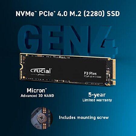 Crucial P3 Plus 1TB PCIe 4.0 3D NAND NVMe M.2 SSD 最大5000MB