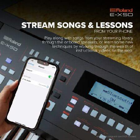 Roland E-X50 Electronic Arranger Keyboard - Easy-to-use | Stereo Speakers | Bluetooth | Professional Sounds | Mic Input | Auto-Accompaniment Function,｜wolrd｜06