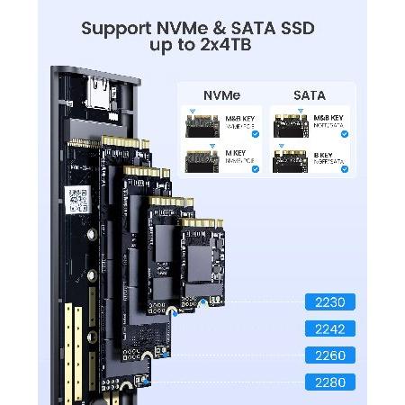 ORICO 40Gbps超高速 M.2 SSD 外付けケース 2280 NVMe 40Gbps超高速SSDケース「ORICO」で容量不足と転送速度の問題を