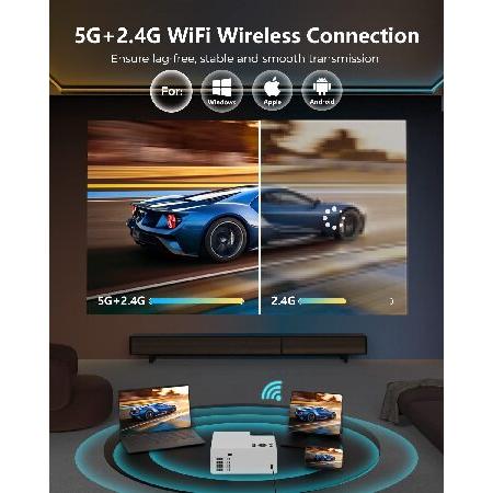 FUDONI プロジェクター 小型 12000LM フルHD1080P FUDONI プロジェクター 小型 家庭用 ホームプロジェクター