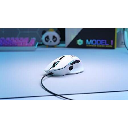 Glorious Model I 人間工学に基づいたマットホワイトゲーミングマウス