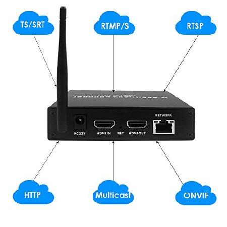 ローボード EXVIST H.265 1080P 60FPS WiFi HDMI ビデオ エンコーダ HDMI デコーダ、HLS RTMP RTSP SRT UDP をサポート、ONVIF/Hikvision と互換性があり、YouTube Facebook 【6812759747】(24816円)