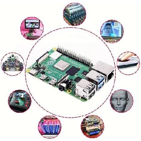 RasTech Raspberry Pi 4 8GB Model B 1.5GHz Quad-core Cortex-A72 64-bit,Support Dual 4K Display,PoE Enable,40-pin GPIO,Wireless LAN 2.4 GHz,Bluetooth 5.｜wolrd｜06