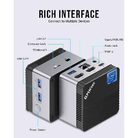 GMKtec Mini PC Windows 11 Pro Intel N5105, 8GB RAM 128GB Hard Drive Desktop Mini Computer, Micro Computer with Dual HDMI 4K, Dual DDR4, Dual WiFi, RJ4 : b0b75pt2ry : World Importer - GMKtec Mini PC Windows 11 Pro Intel N5105, 8GB RAM 128GB Hard Drive Desktop Mini Computer, Micro Computer with Dual HDMI 4K, Dual DDR4, Dual WiFi, RJ4 : b0b75pt2ry : World Importer -