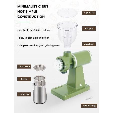 Huanyu Electric Coffee Bean Grinder 250G Commercial&Home Milling Grinding  Machine 200W Automatic Burr Grinder Professional Miller 8 Fine - Coarse