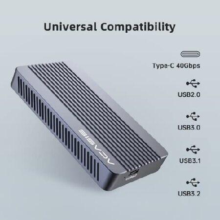 ACASIS 40Gbps M.2 NVME SSD エンクロージャ PCIe B+M M-Key ソリッド