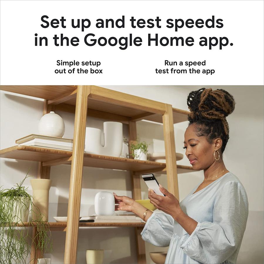 Google Nest WiFi Pro - Wi-Fi 6E - Reliable Home Wi-Fi System with Fast Speed and Whole Home Coverage - Mesh Wi-Fi Router - 3 Pack - Snow｜wolrd｜12