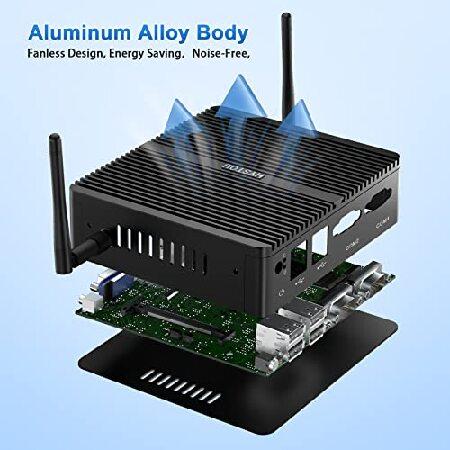 HYSTOU Fanless Mini PC Windows 10 Pro, J4125 Small Desktop