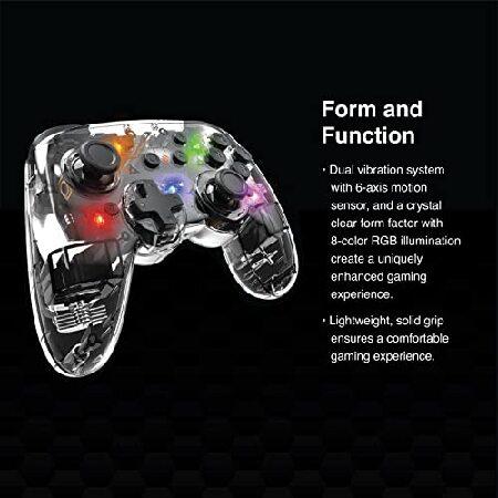 Mad Catz C.A.T. 9 Bluetooth 5.0 Wireless USB-C Wired Game Controller Clear 8-color RGB Illumination Dual Vibration 6-Axis Motion Sensor - PC/iPhone/An｜wolrd｜02