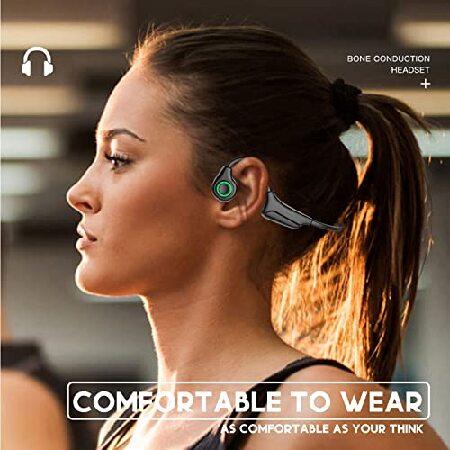 最も安い新しいスタイル ESSONIO Bone Conduction Headphones Open Ear Headphones Bluetooth Headphones with Microphone IPX7 Waterproof Headphones Wireless Headphones for Sport O