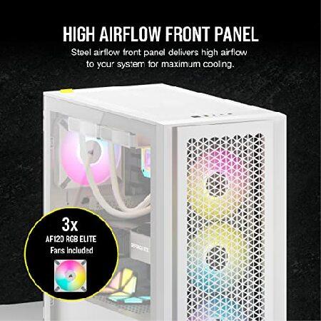 Corsair iCUE 4000D RGB Airflow Mid-Tower True White ミドルタワー型
