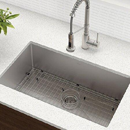 KHU100-30-100-100MB,　Standart　PRO　30-inch　Single　16　Continuous　HP　Feed　Stainless　Steel　Sink　Gauge　Undermount　with　Di　Bowl　Garbage　WasteGuard　Kitchen