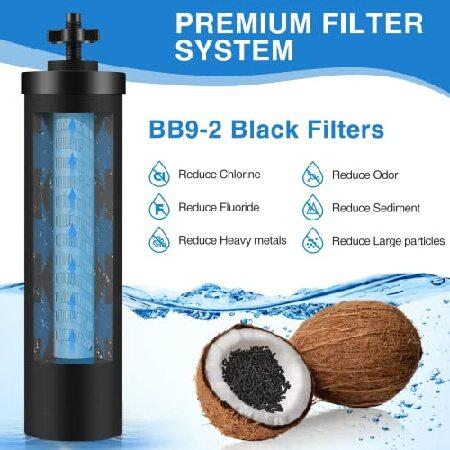 Water Filter Replacement Compatible with Berkey Water Filter System, BB9-2 Filter Replacement Compatible with Berkey Big, Light, Imperial, Travel, Cro｜wolrd｜03