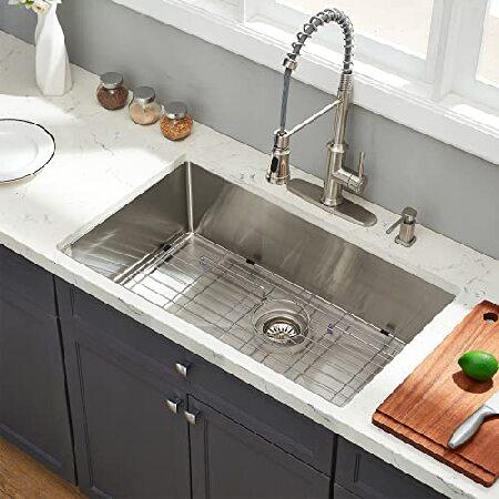 EcoChannels　Undermount　Kitchen　16　Sink,　x　Stainless　Sinks　Steel　Sink　Gauge　Kitchen　10　Single　Bowl　32　Inch　x　Kitchen　19