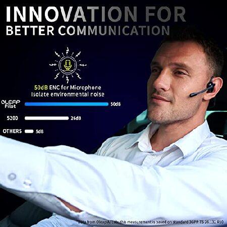 oleap Pilot Open-Ear Headset with 50dB Noise Canceling Boom