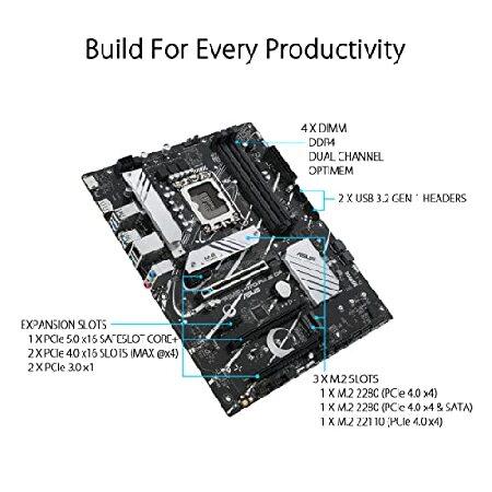 ASUS Prime H770-PLUS D4 Intel(R) H770(第13世代および第12世代) LGA