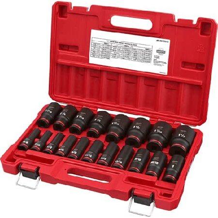 ミルウォーキー　ソケットセット　ミリ　インチ Milwaukee 19ピース ショックウェーブ インパクトデューティー 1