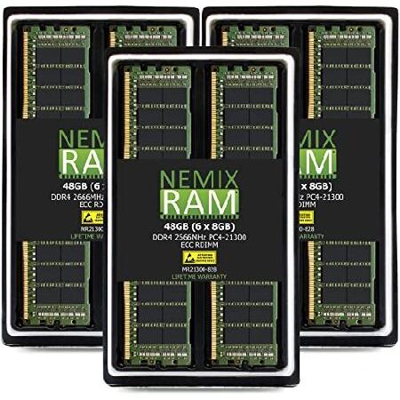 NEMIX RAM 48GB (6x8GB) DDR4-2666MHz PC4-21300 ECC RDIMM 2Rx8