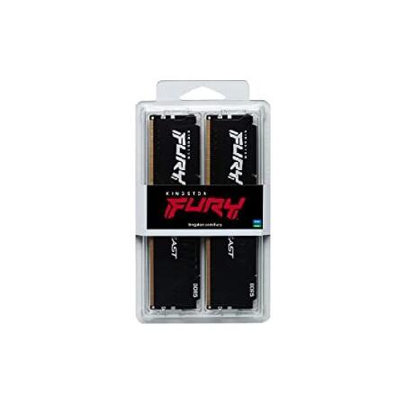 Kingston Fury Beast 64GB (2x32GB) 5200MT/s DDR5 CL36 Desktop Memory Kit of 2 | AMD Expo | Plug N Play | KF552C36BBEK2-64｜wolrd｜05