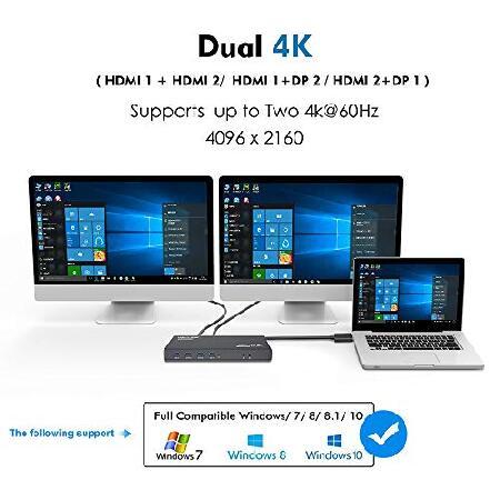WAVLINK USB C デュアル 4K ドッキングステーション 65W ノート 