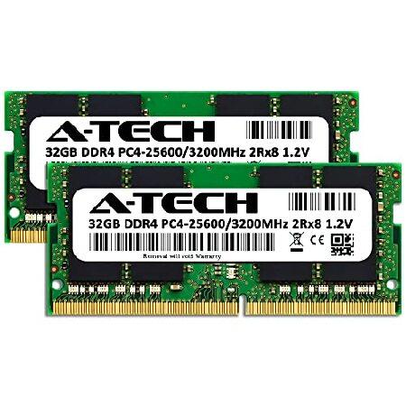 【超特価SALE開催！】 A-Tech 64GB キット (2x32GB) RAM Lenovo Legion 7/7i ゲーミングノートパソコン用 | DDR4 3200MHz PC4-25600 SODIMM 2Rx8 1.2V 260ピン Non-ECC SO-DIMM メモリ