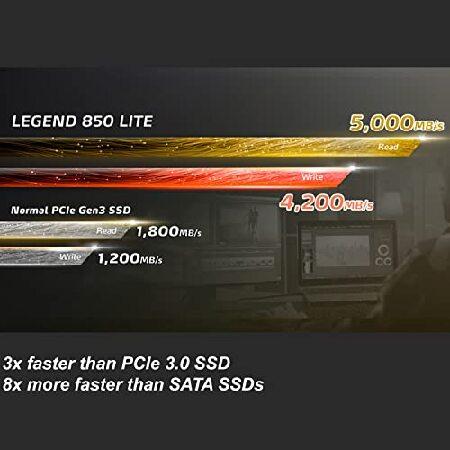 ADATA 1TB SSD Legend 850 LITE NVMe PCIe Gen4 x 4 M.2 2280 内蔵