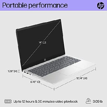 HP 14 inch Laptop, HD Display, AMD Athlon Gold 7220U, 4 GB RAM, 128 GB SSD, AMD Radeon Graphics, Windows 11 Home in S Mode, 14-em0010nr (2023),Silver｜wolrd｜05
