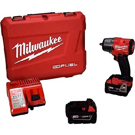 Milwaukee　M18　FUEL　Cordless　Friction　18V　Brushless　Resistant　Batteries,　in.　Mid-Torque　Lithium-Ion　with　Kit,　Case　Impact　Wrench　Ring