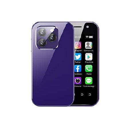 Soyes XS14Pro Mini 4G Smartphone 3.0 Inch Quad Core Dual Sim Ultra Thin Unlocked Card Mobile Phone WiFi Bluetooth Hotspot Student Pocket Cellphone (Pu | ブランド登録なし
