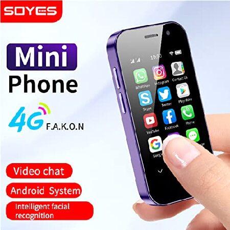 Soyes XS14Pro Mini 4G Smartphone 3.0 Inch Quad Core Dual Sim Ultra Thin Unlocked Card Mobile Phone WiFi Bluetooth Hotspot Student Pocket Cellphone (Pu | ブランド登録なし | 01