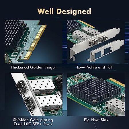 Binardat 2ポート 10G イーサネット PCIeネットワークアダプター Binardat 2ポート 10G イーサネットPCIe ネットワークアダプター