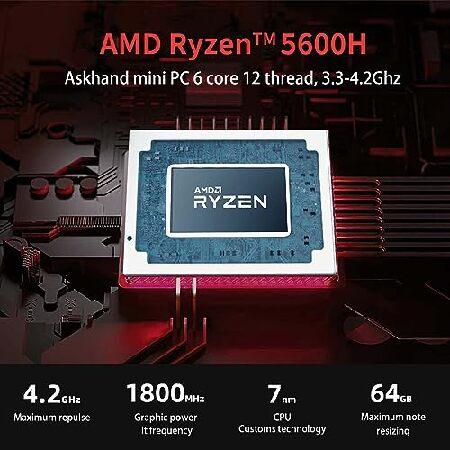 AskHand ミニPC AMD Ryzen 5 5600H 6コア12スレッド（3.3~4.2GHz