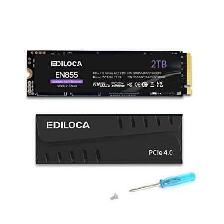 内蔵型SSD EDILOCA EN855 SSD 2TB PCIe 4.0 NVMe M.2 Ediloca EN855 ヒートシンク付き内蔵ゲーミング SSD 2TB PCIe Gen4