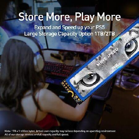 MOVE SPEED 2TB PCle 4.0 NVMe SSD M.2 最大7450MB/秒読み取り