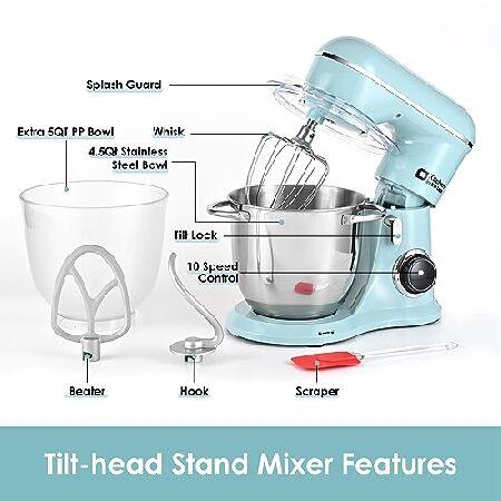 Kitchen in the box Stand Mixer, 4.5QT+5QT Two bowls Electric Food Mixer, 10 Speeds 3-IN-1 Kitchen Mixer for Daily Use with Egg Whisk,Dough Hook,Flat B : b0c898j99h : World Importer - 通販 - Kitchen in the box Stand Mixer, 4.5QT+5QT Two bowls Electric Food Mixer, 10 Speeds 3-IN-1 Kitchen Mixer for Daily Use with Egg Whisk,Dough Hook,Flat B : b0c898j99h : World Importer - 通販 -