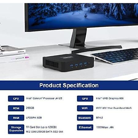 MINISFORUM GK41 Mini PC Celeron Processor J4125 Quad Core(up